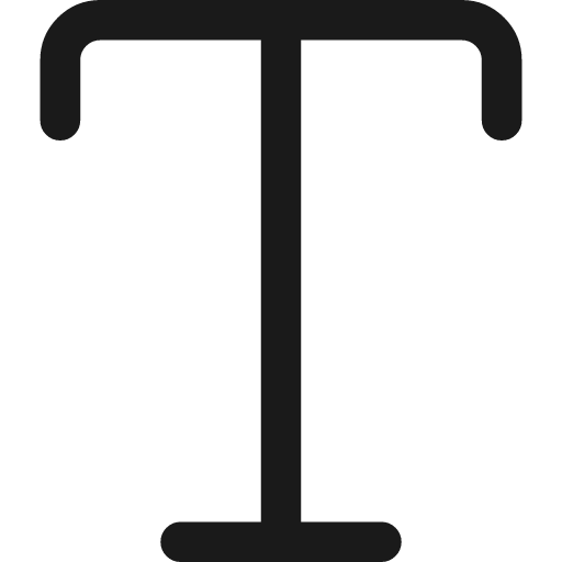 Text style icon, line style, from Streamline