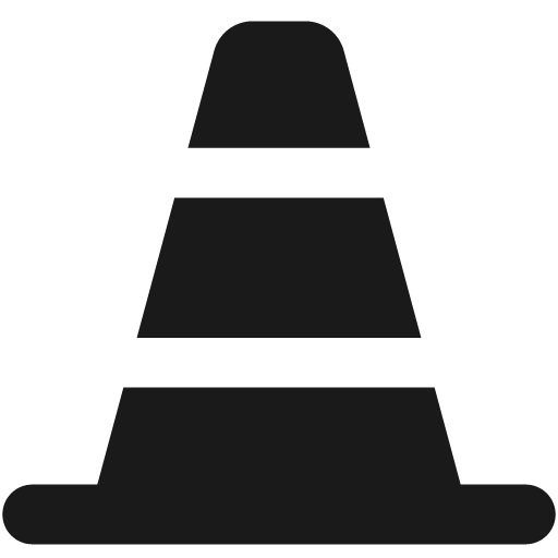 Traffic cone solid icon, filled style, from Streamline