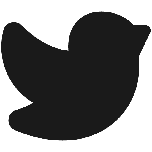 Twitter solid icon, filled style, from Streamline