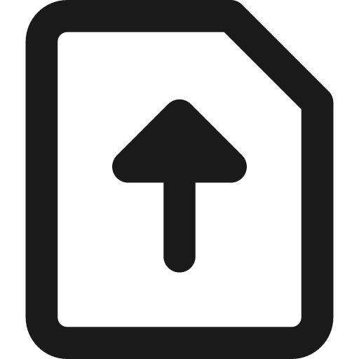 Upload file remix icon, solid style, from Streamline
