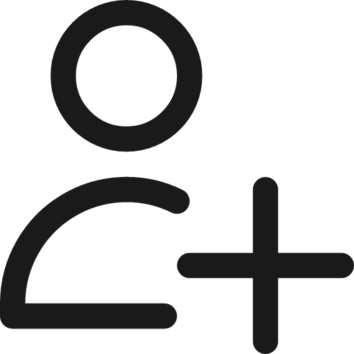 User add plus icon, line style, from Streamline