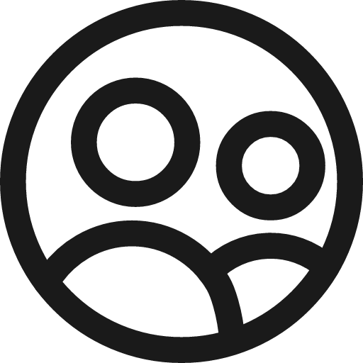 User multiple circle icon, line style, from Streamline