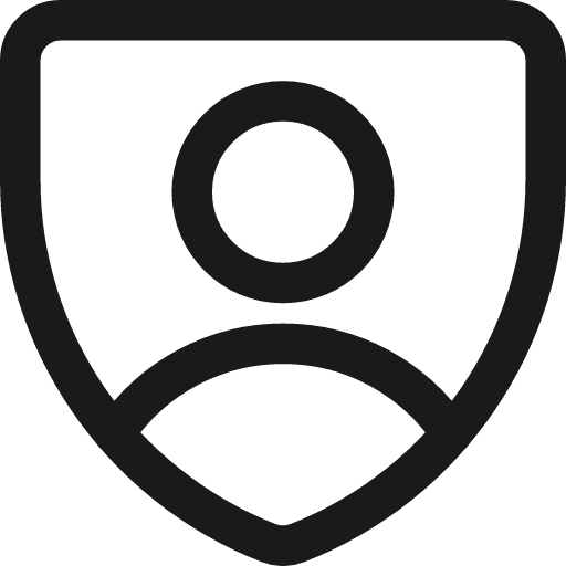 User protection 2 icon, line style, from Streamline