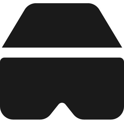 Virtual reality solid icon, filled style, from Streamline