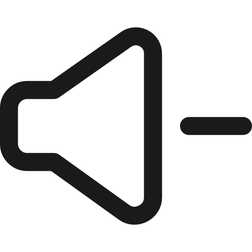 Volume down icon, line style, from Streamline