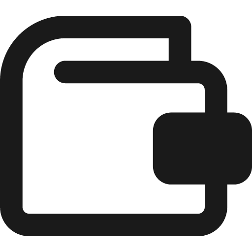 Wallet remix icon, solid style, from Streamline