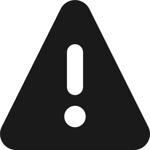 Warning triangle solid icon, filled style, from Streamline