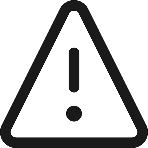 Warning triangle icon, line style, from Streamline