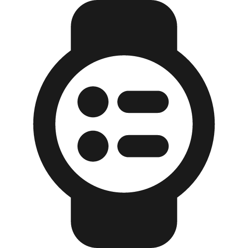 Watch circle menu remix icon, solid style, from Streamline