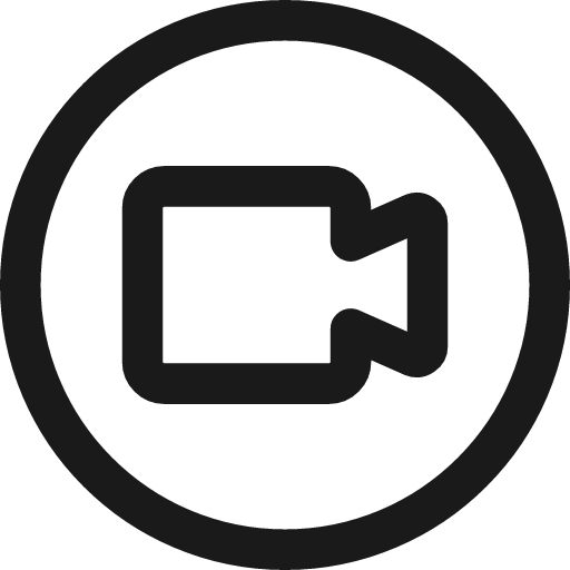 Webcam video circle icon, line style, from Streamline