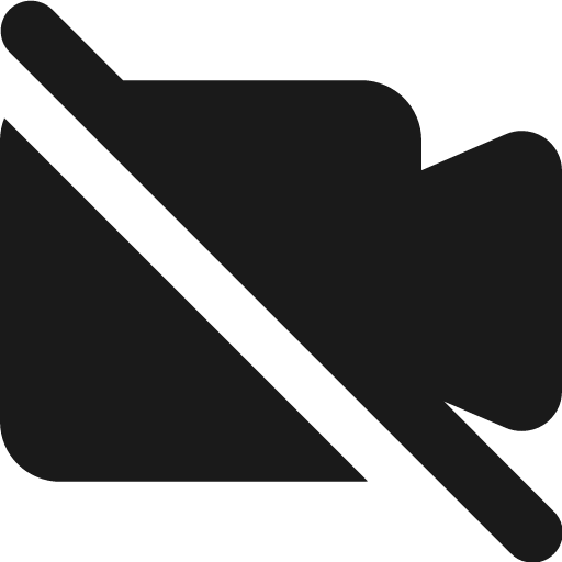 Webcam video off solid icon, filled style, from Streamline