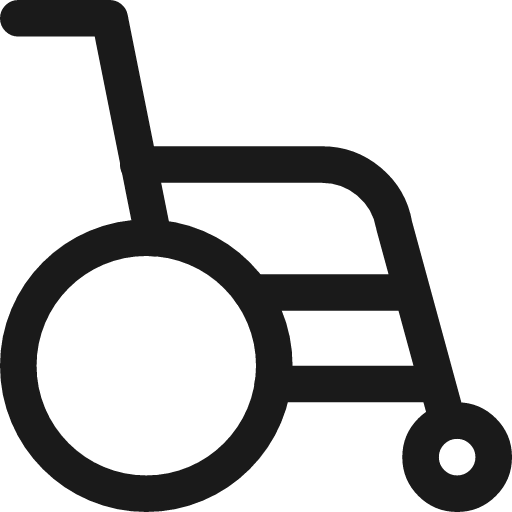 Wheelchair icon, line style, from Streamline