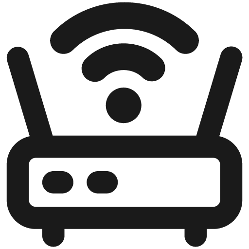 Wifi router remix icon, solid style, from Streamline