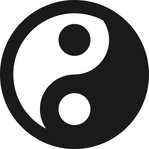 Yin yang symbol remix icon, solid style, from Streamline