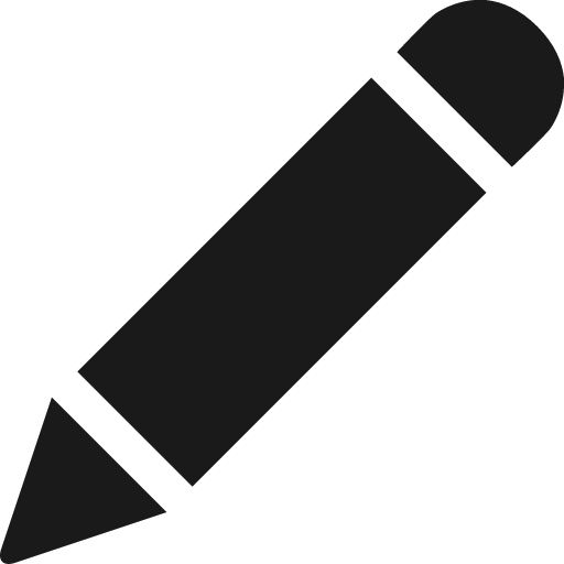 Pencil icon, solid style, from Subway Icon Set