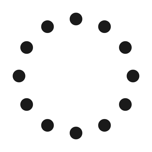 12 dots scale rotate icon, solid style, from SVG Spinners