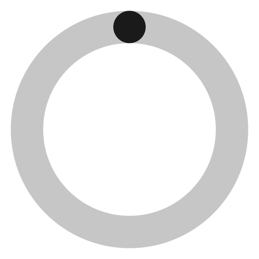 Dot revolve icon, solid style, from SVG Spinners