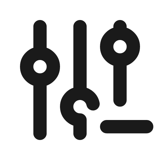 Adjustments minus icon, line style, from Tabler Icons