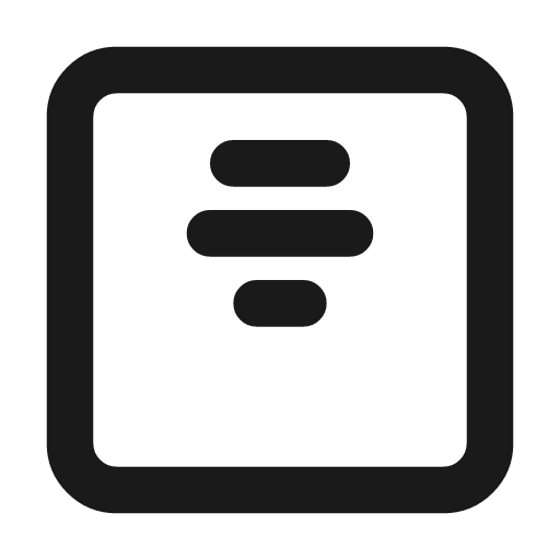 Align box center top icon, line style, from Tabler Icons