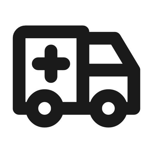 Ambulance icon, line style, from Tabler Icons