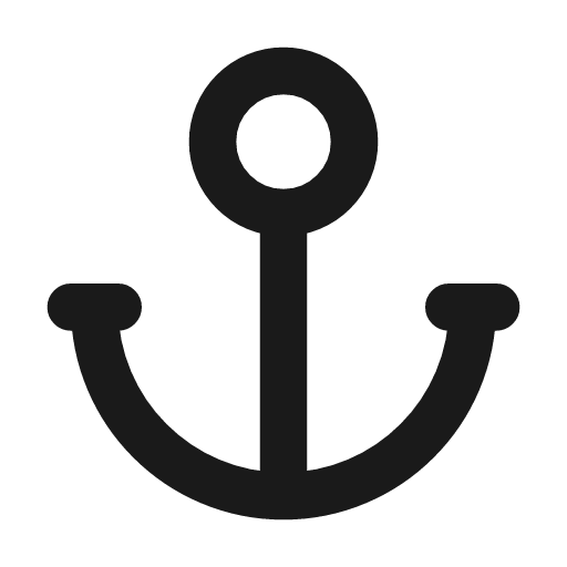 Anchor icon, line style, from Tabler Icons
