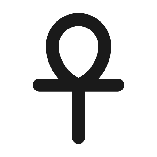 Ankh icon, line style, from Tabler Icons