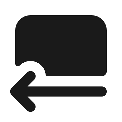 Arrow autofit left filled icon, filled style, from Tabler Icons