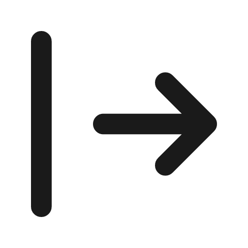 Arrow bar right icon, line style, from Tabler Icons