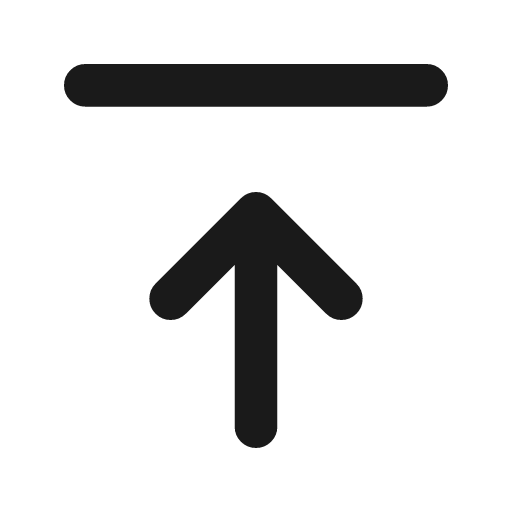 Arrow bar to up icon, line style, from Tabler Icons