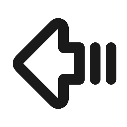 Arrow big left lines icon, line style, from Tabler Icons