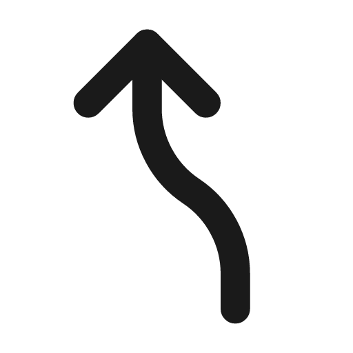 Arrow curve left icon, line style, from Tabler Icons