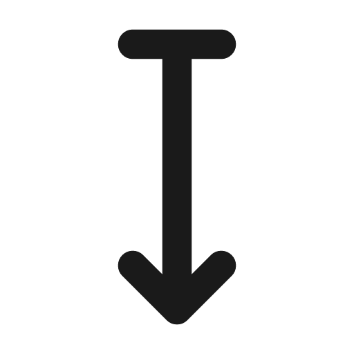 Arrow down bar icon, line style, from Tabler Icons