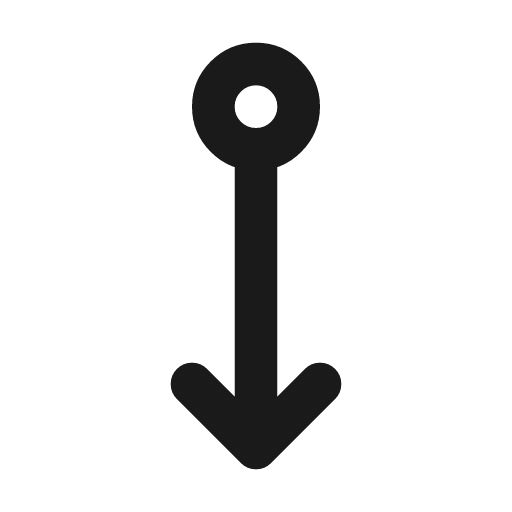 Arrow down circle icon, line style, from Tabler Icons
