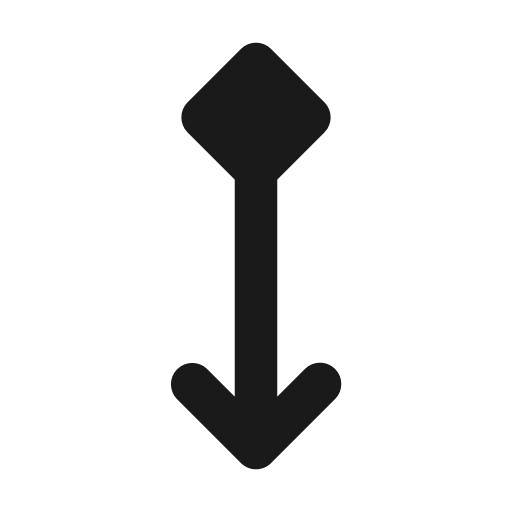 Arrow down rhombus filled icon, filled style, from Tabler Icons