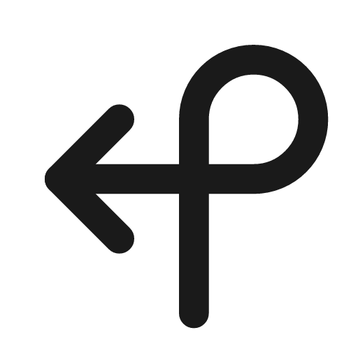 Arrow loop left icon, line style, from Tabler Icons