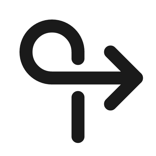 Arrow loop right 2 icon, line style, from Tabler Icons