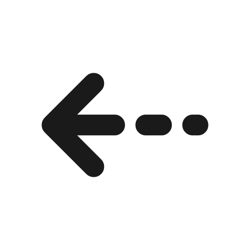 Arrow narrow left dashed icon, line style, from Tabler Icons