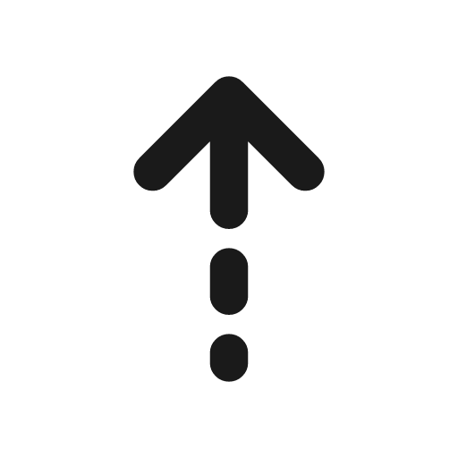 Arrow narrow up dashed icon, line style, from Tabler Icons