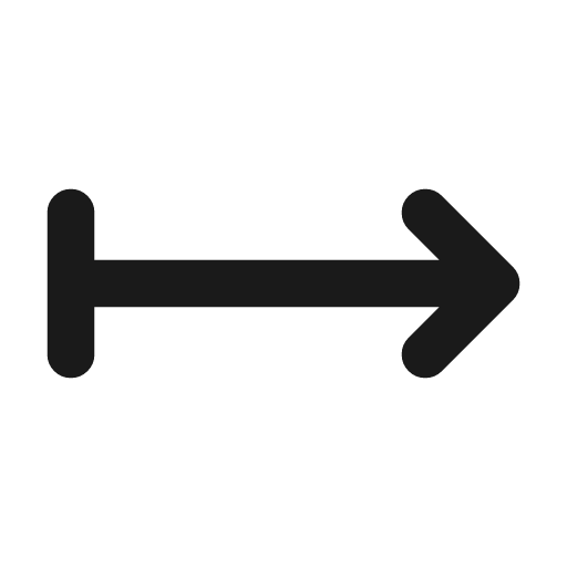 Arrow right bar icon, line style, from Tabler Icons