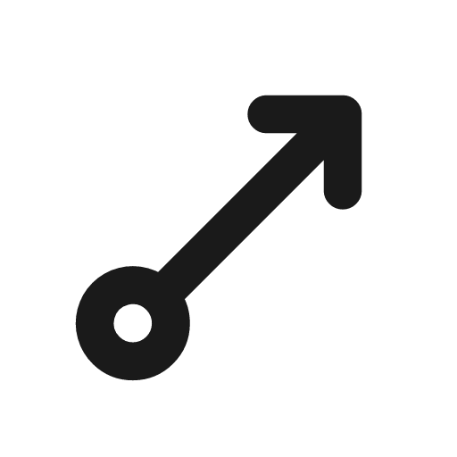 Arrow up right circle icon, line style, from Tabler Icons