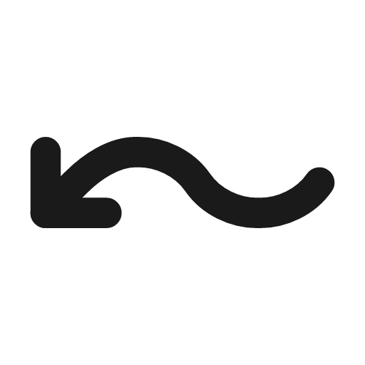 Arrow wave left down icon, line style, from Tabler Icons