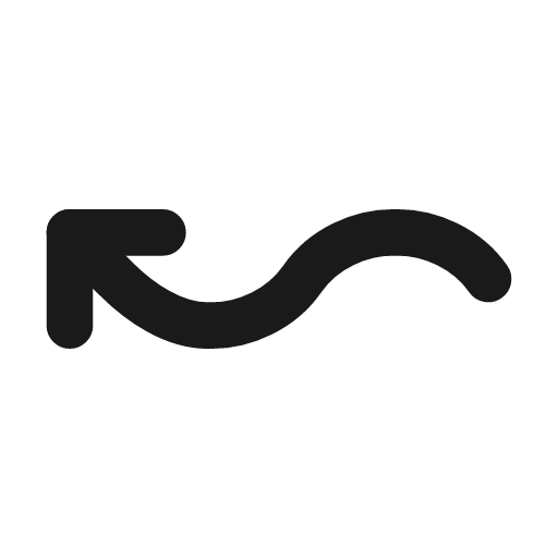 Arrow wave left up icon, line style, from Tabler Icons
