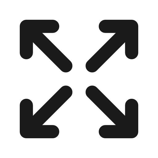 Arrows maximize icon, line style, from Tabler Icons