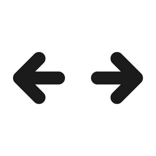 Arrows move horizontal icon, line style, from Tabler Icons