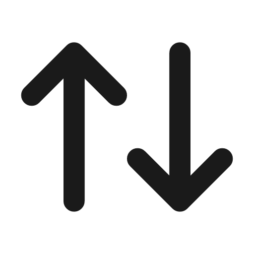 Arrows sort icon, line style, from Tabler Icons