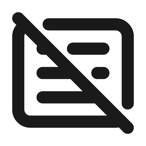 Article off icon, line style, from Tabler Icons