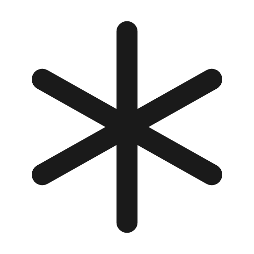 Asterisk icon, line style, from Tabler Icons