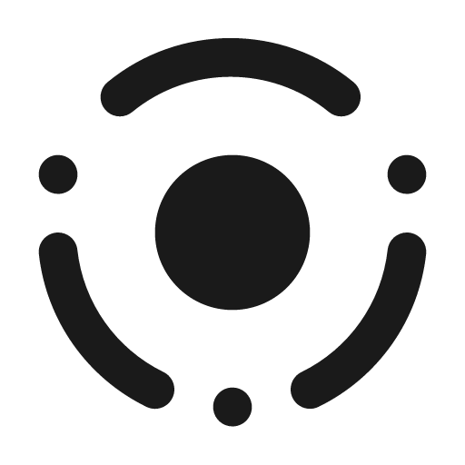 Atom 2 filled icon, filled style, from Tabler Icons