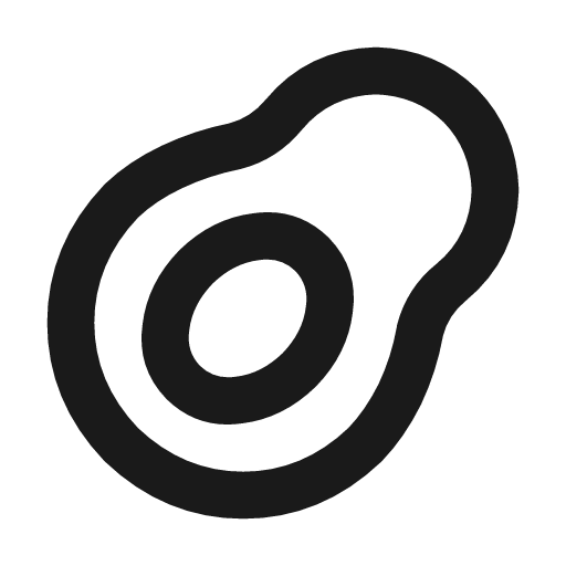 Avocado icon, line style, from Tabler Icons