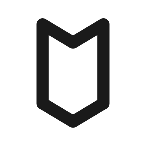 Badge icon, line style, from Tabler Icons